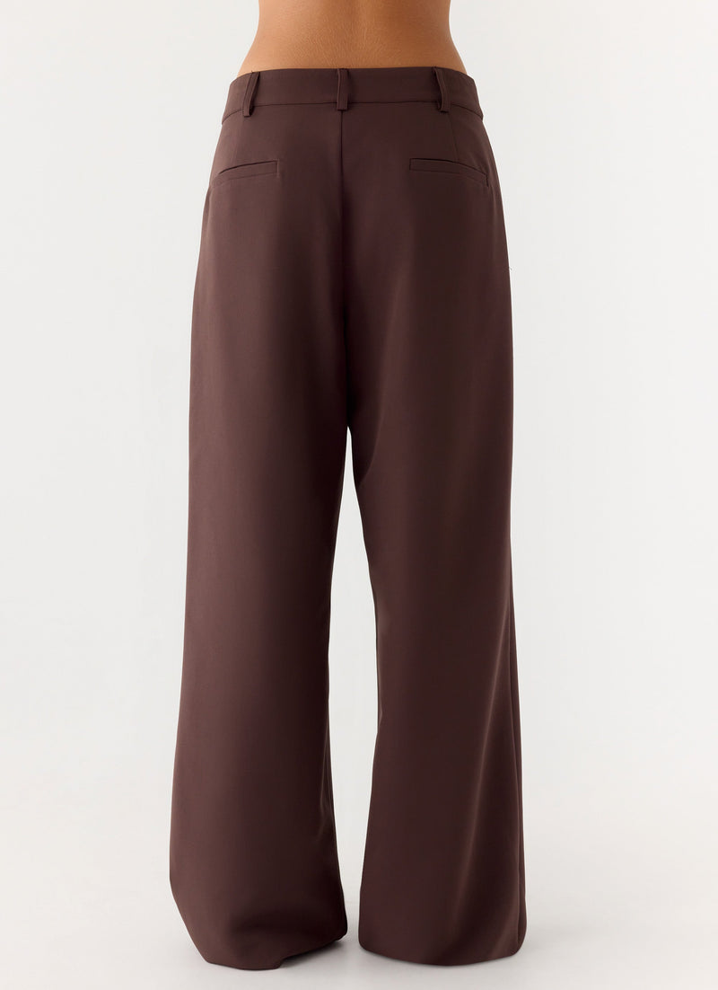 Sora Low Rise Pant - Dark Chocolate
