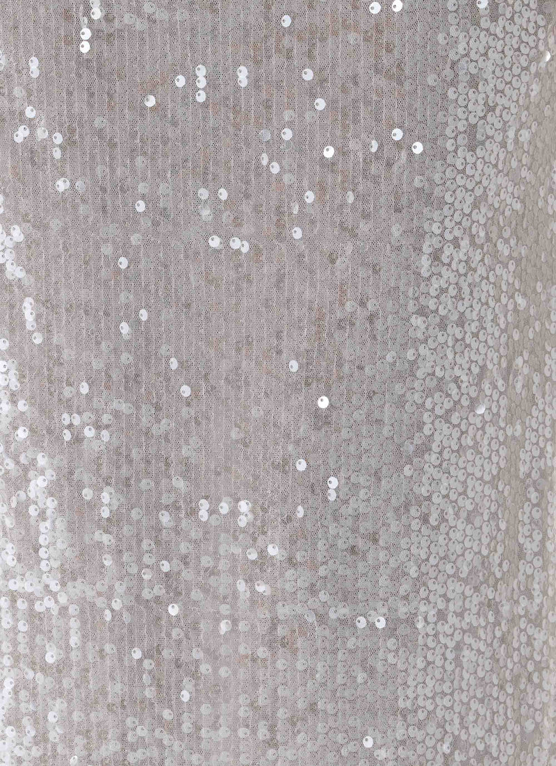 Susie Sequin Maxi Skirt - Silver