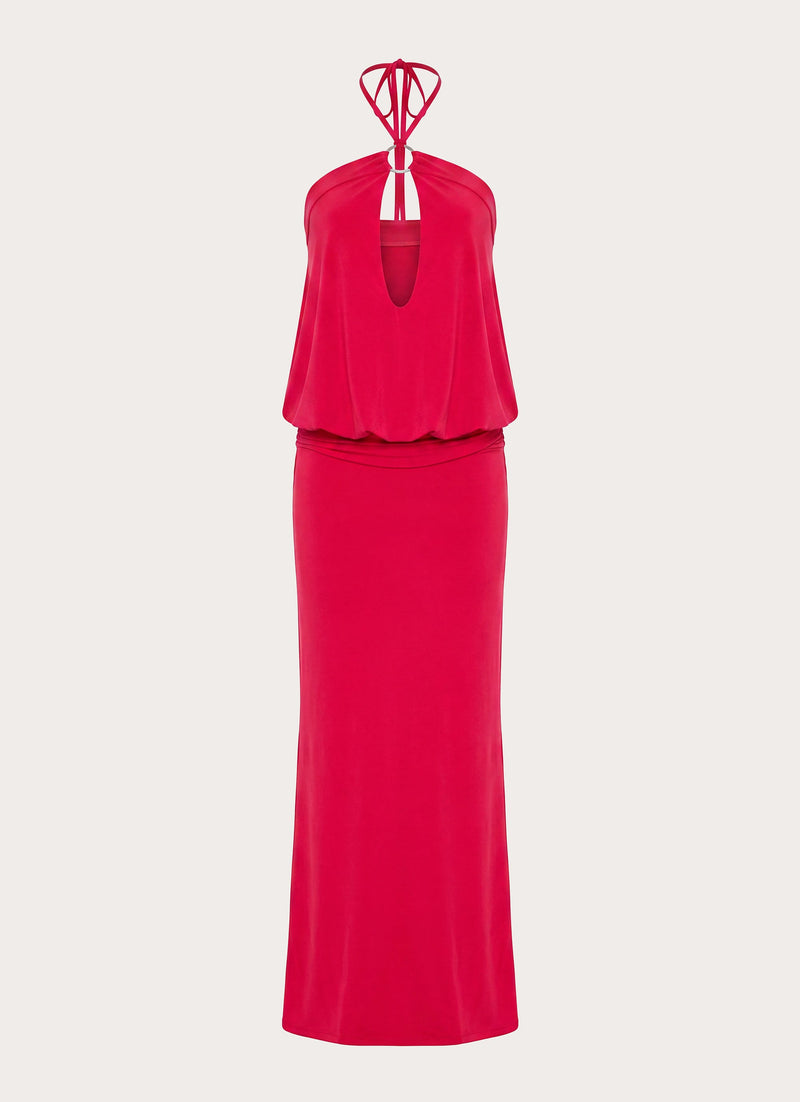 Telling You Maxi Dress - Red Magenta