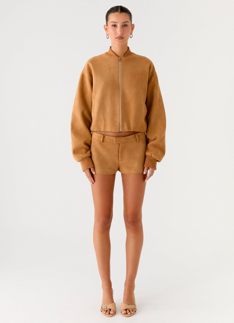 Thats Chill Mini Shorts - Brown