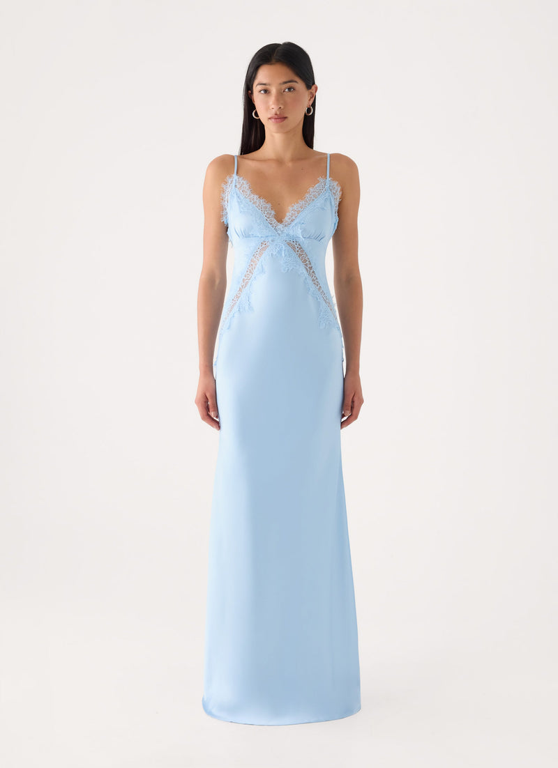 Winona Night Slip Dress - Blue