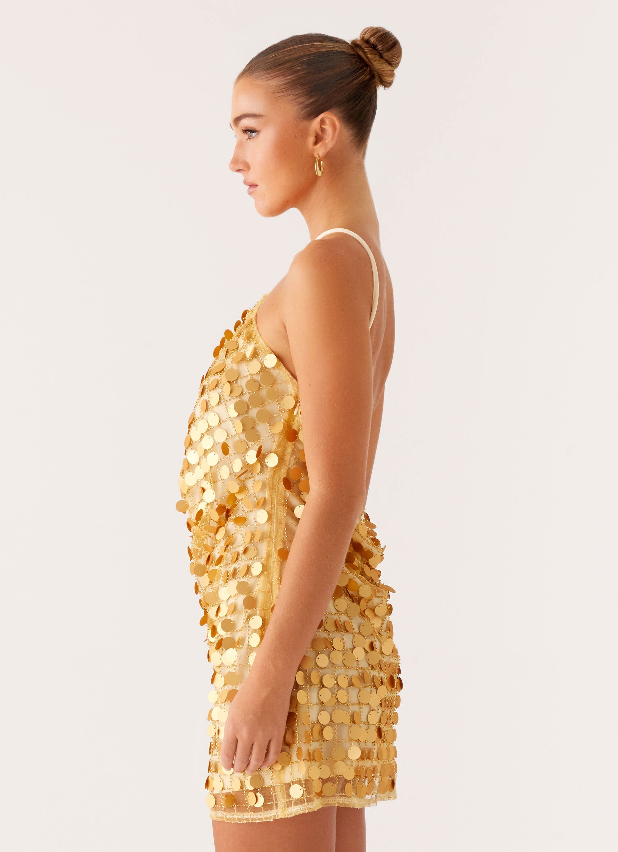 Xander Sequin Mini Dress - Gold Peppermayo Canada Xander Sequin Mini Dress - Gold Peppermayo Canada