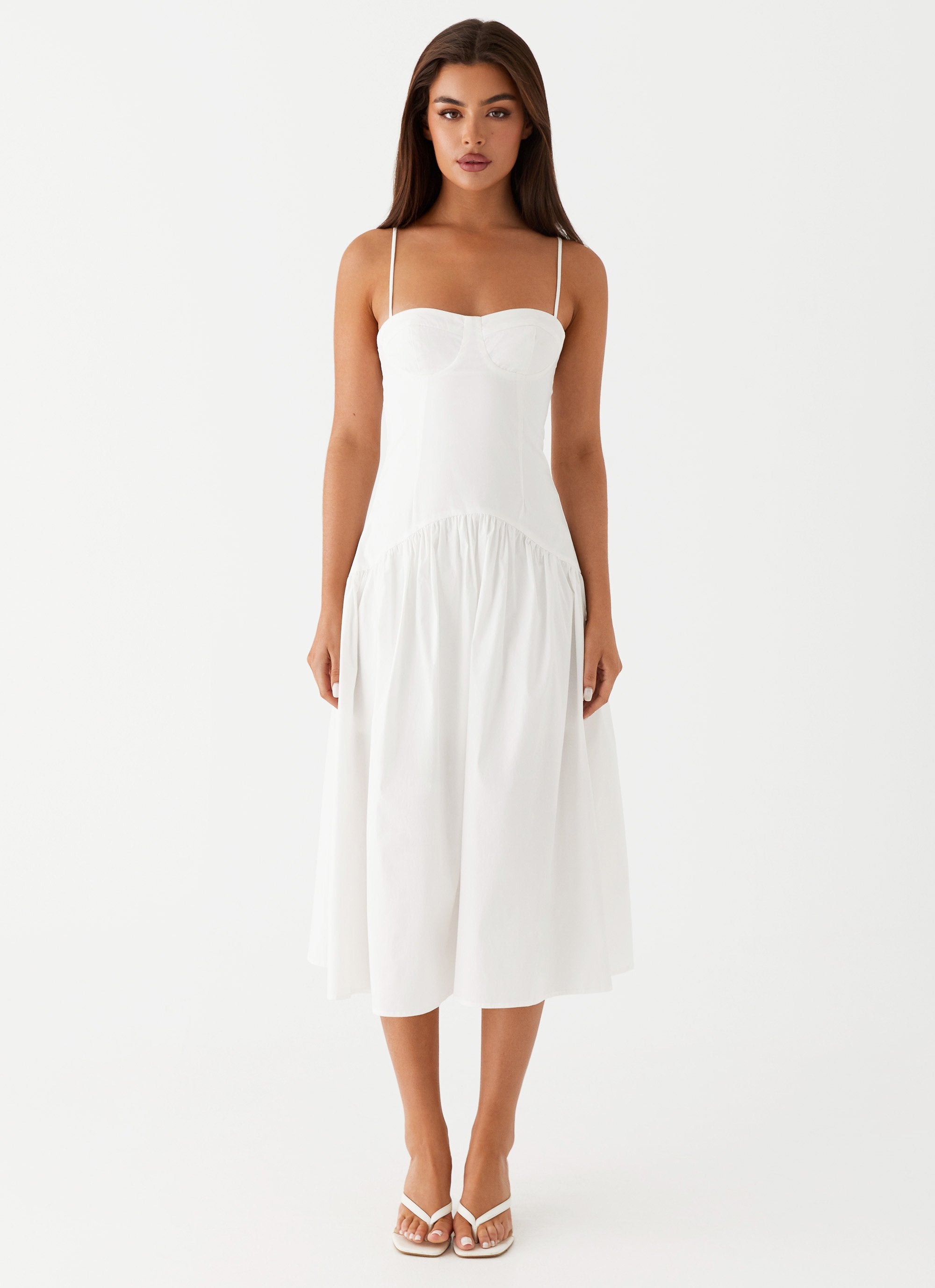 pois cami dress White ポワ Mサイズ Yvette Corset Midi Dress - White – Peppermayo Canada