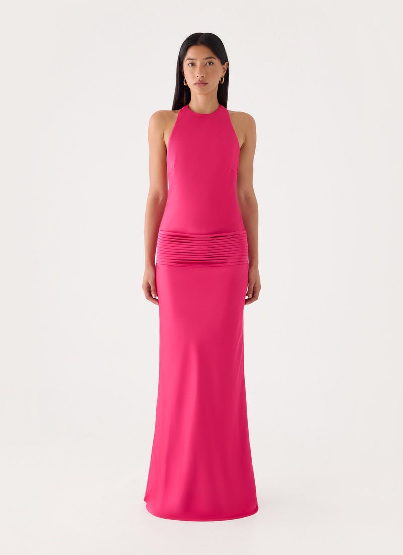 Zarita Halter Maxi Dress - Fuchsia