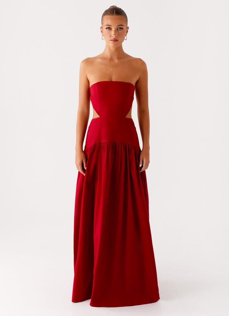 Amari Maxi Dress Red 1 Peppermayo