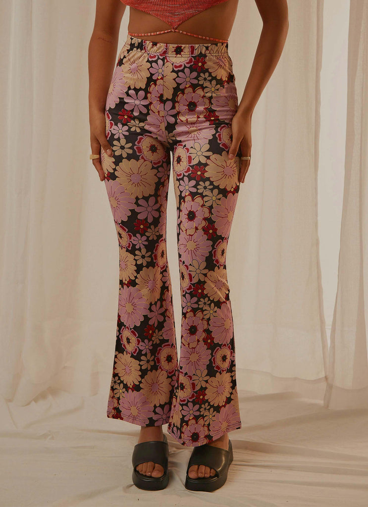 Disco Lovers Pants - Floral Print - Peppermayo