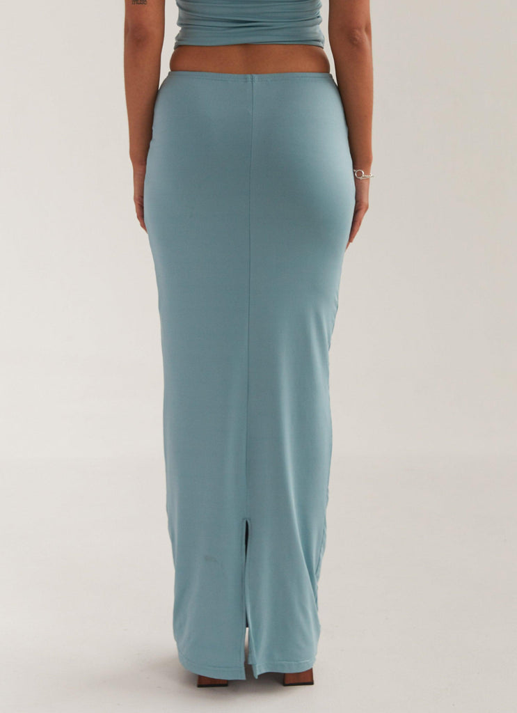 Lustre Living Maxi Skirt - Antiqued Aqua - Peppermayo