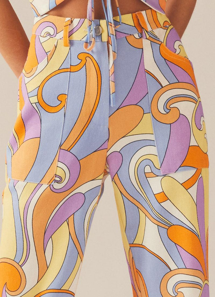 Evie Pants - Retro Swirl - Peppermayo