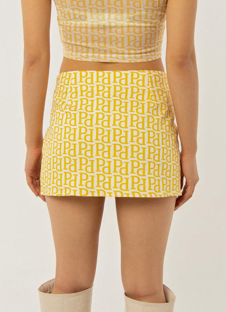 Higher Power Mini Skirt - Meadow Logo - Peppermayo