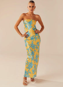 Summer Lover Maxi Dress - Golden Bloom - Peppermayo