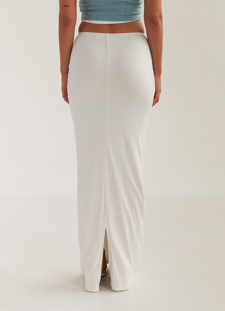 Creme de la Claye Rib Maxi Skirt - Porcelain - Peppermayo