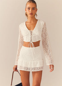 Free & Wild Lace Top - Ivory - Peppermayo