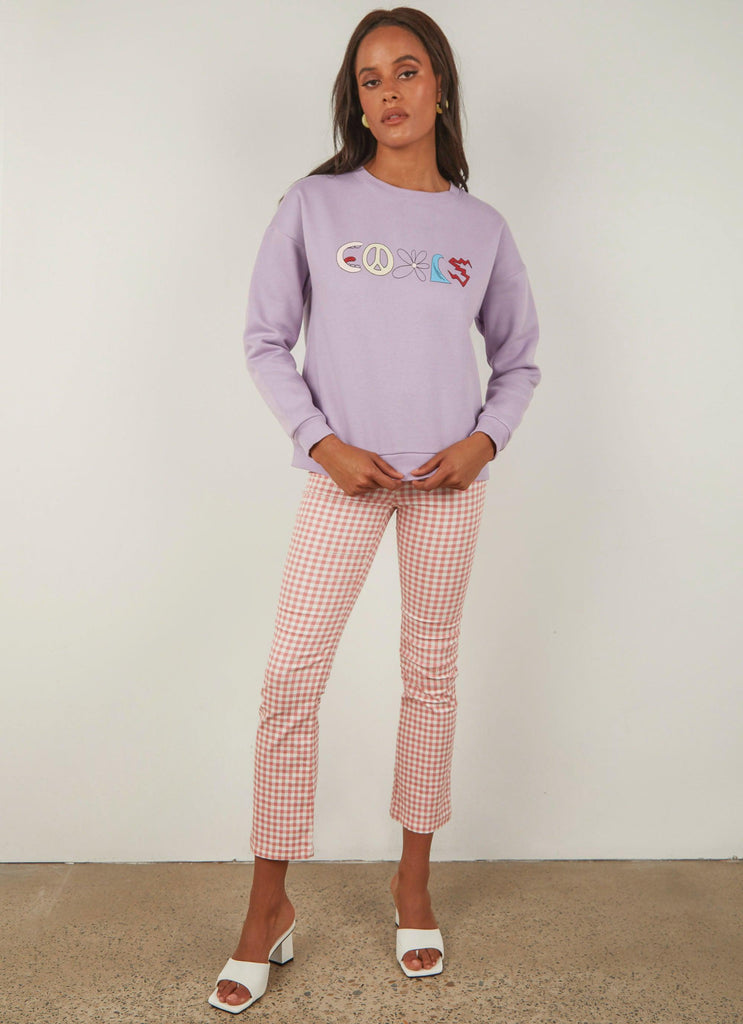 Trippy Club Sweatshirt - Lavender - Peppermayo