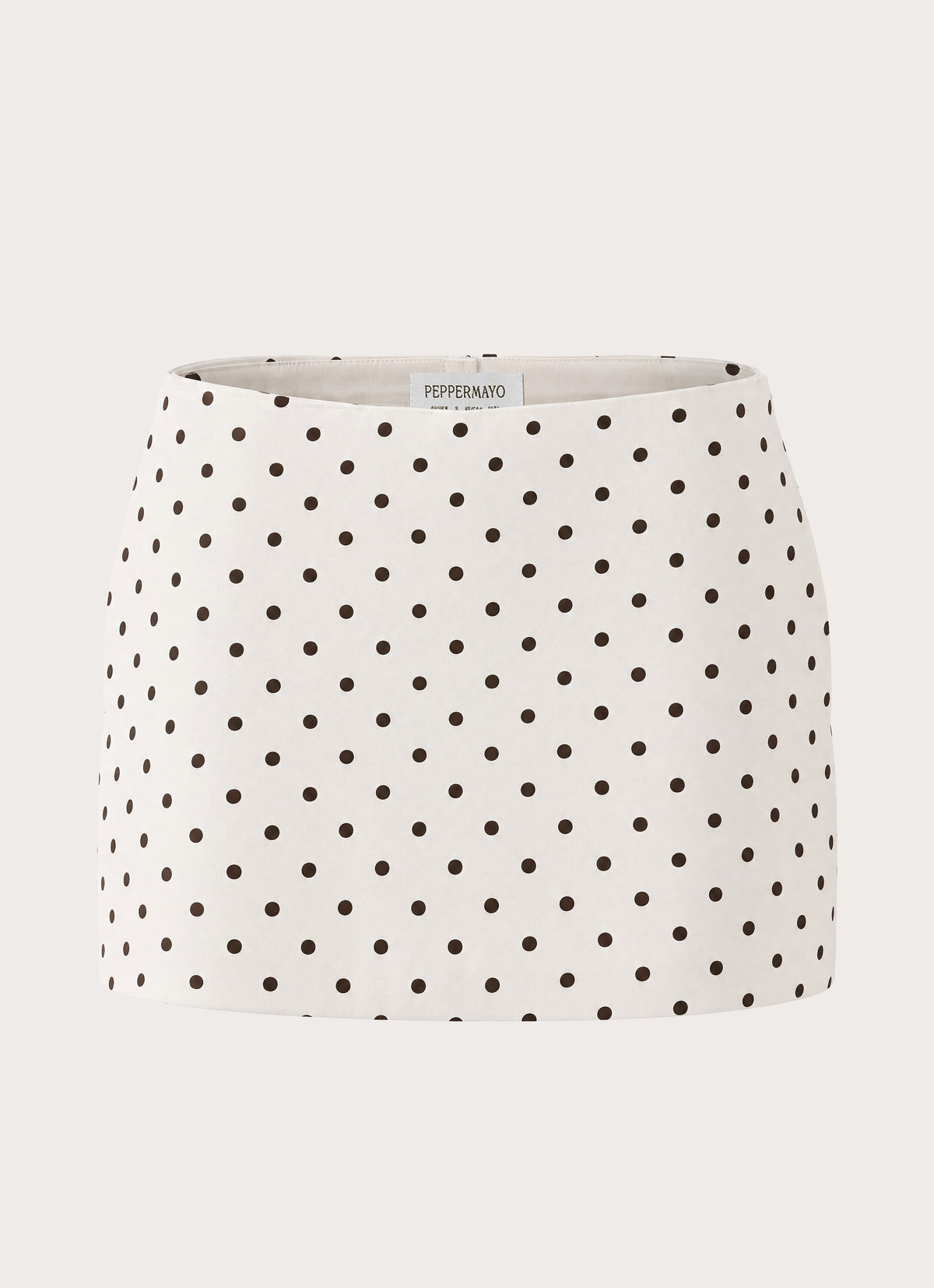 Aaliyah Micro Skort - Cream Polka Dot