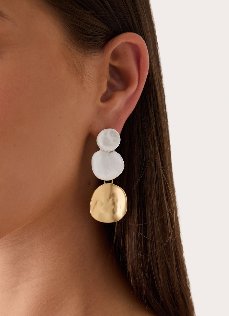 Above It All Earrings - Gold Silver