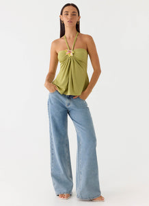 Aesha Low Rise Denim Jeans - Light Denim