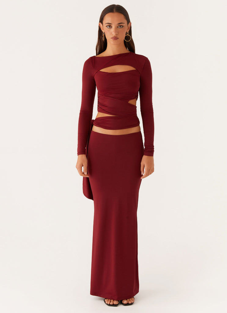 Alix Maxi Skirt - Mulberry