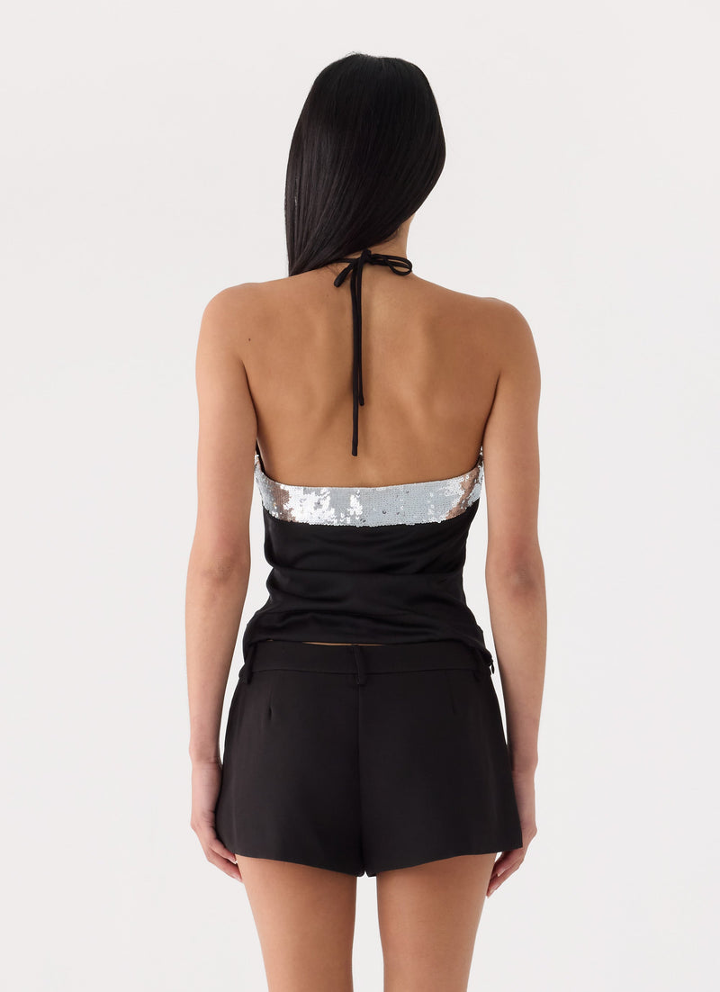 Alyxa Halter Top - Black