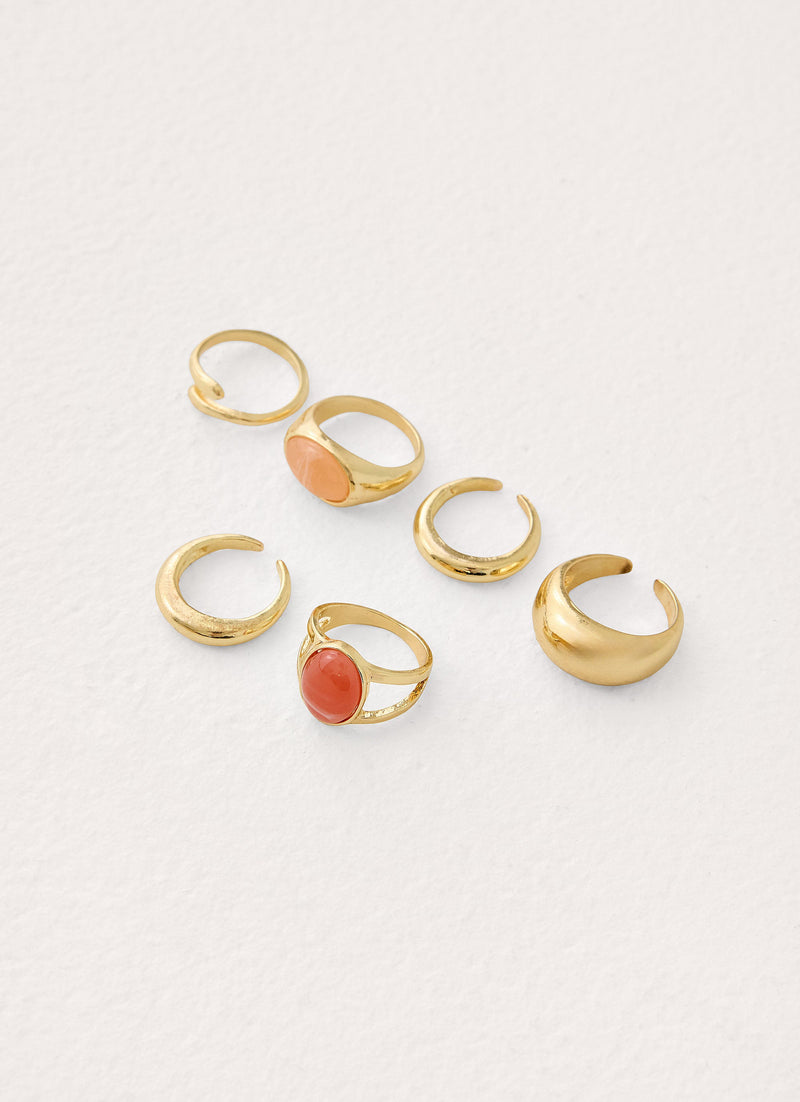 Amalfi Crush Ring Set - Gold