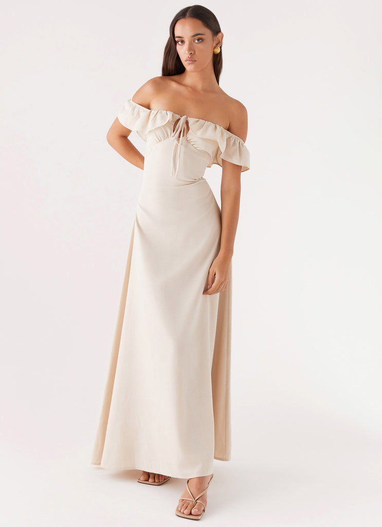 Robe longue en lin Amarosa - Naturel