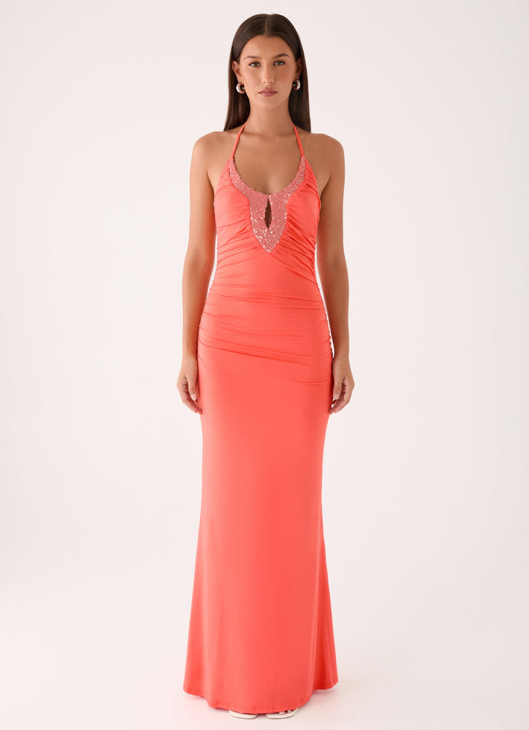Aminata Maxi Dress - Burnt Coral
