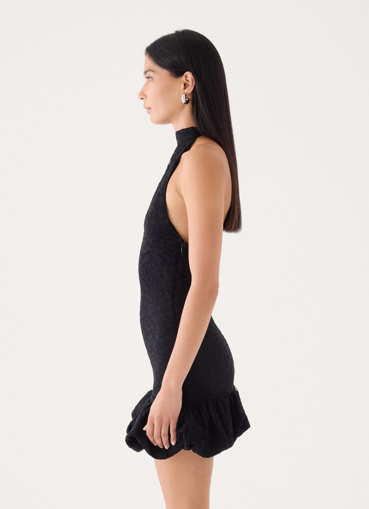 Anari Lace Mini Dress - Black