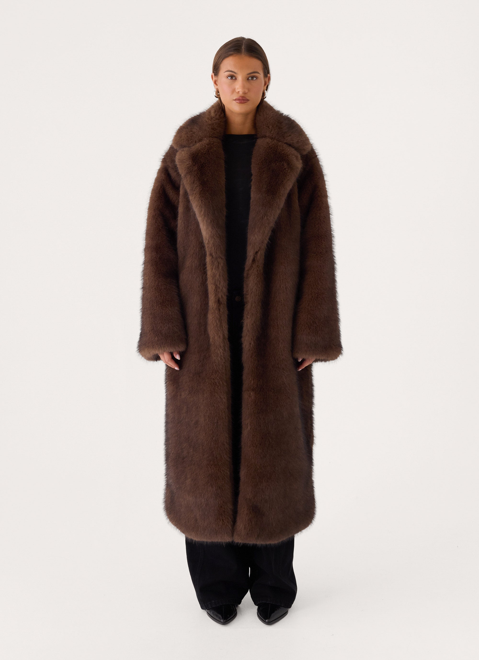 【Acne studios】ブラウンファーコート Aspen Avenue Faux Fur Coat - Chocolate – Peppermayo Canada