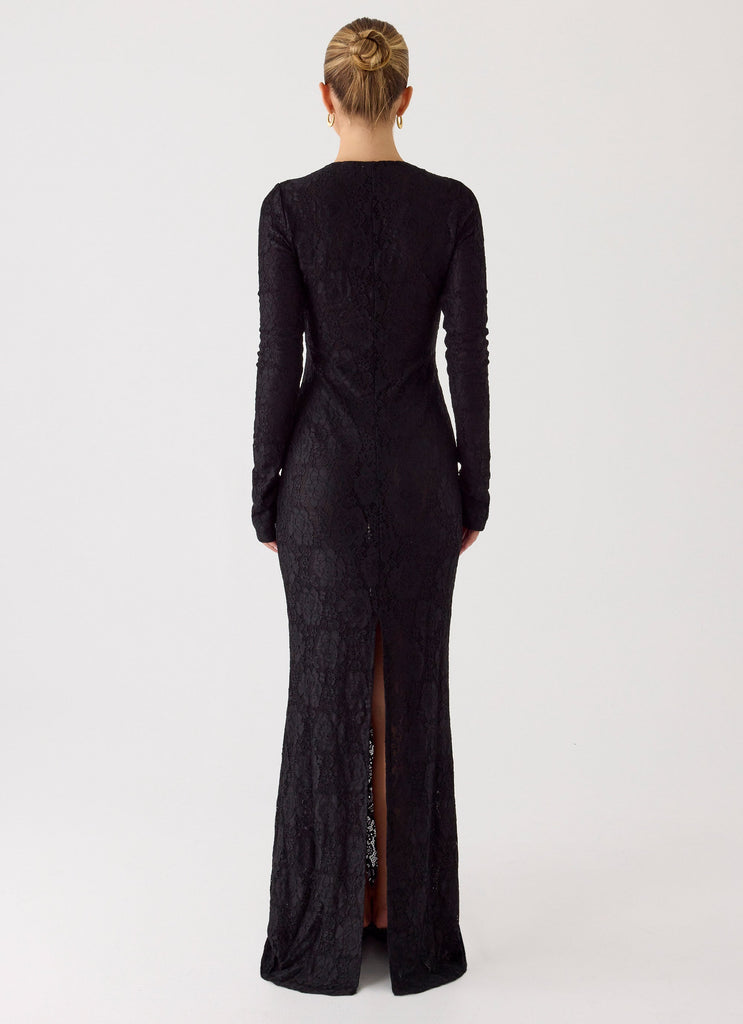 Astoria Long Sleeve Maxi Dress - Black