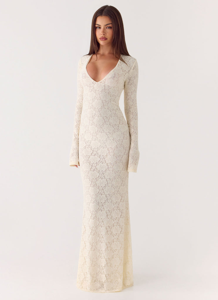 Astoria Long Sleeve Maxi Dress - Ivory