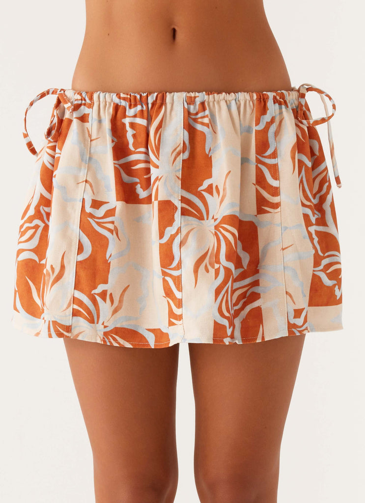Drawstring skirt orange shop