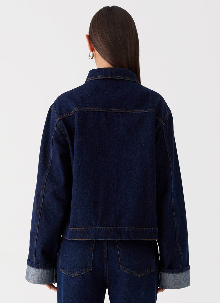 Jacket blue colour cheap