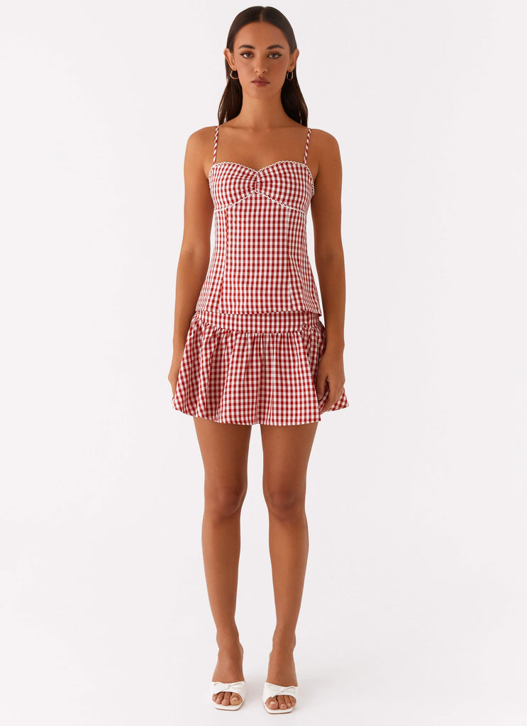 Bellamy Top - Red Gingham