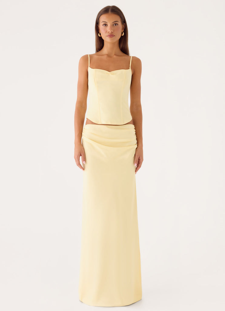 Belle Chime Maxi Skirt - Baby Yellow