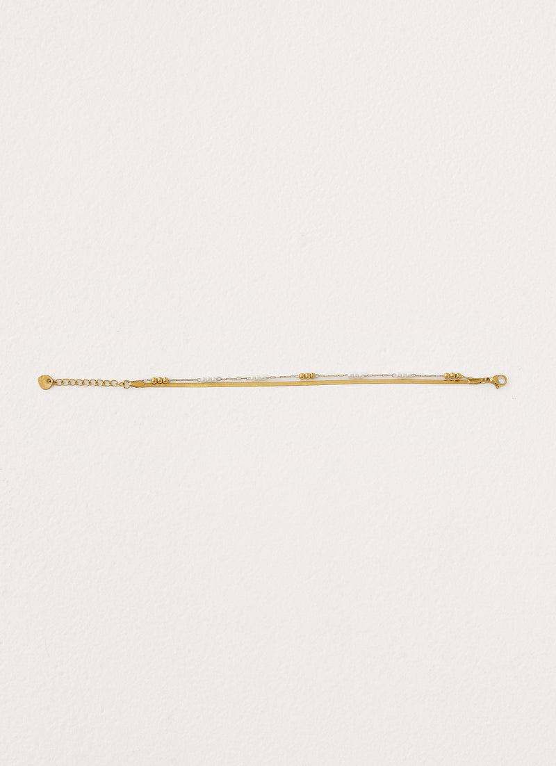 Better Together Bracelets - Gold Pearl