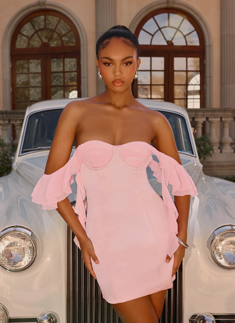 Bex Strapless Mini Dress - Pink