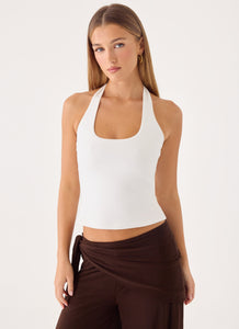 Bexli Halter Top - White