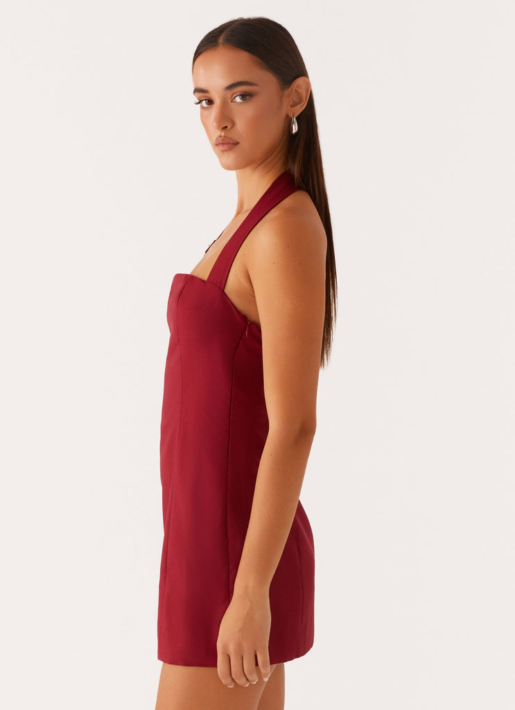 Bianca Halter Dress - Red