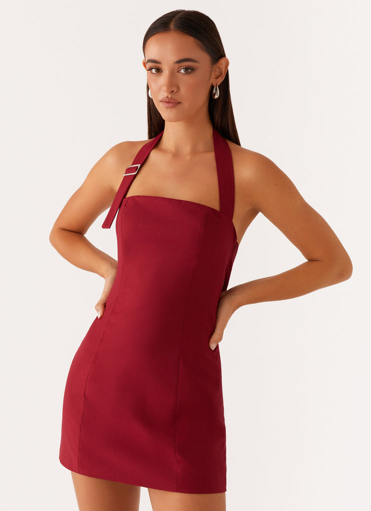 Bianca Halter Dress - Red