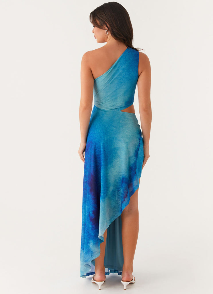 Blinded Maxi Dress - Blue Tie Dye