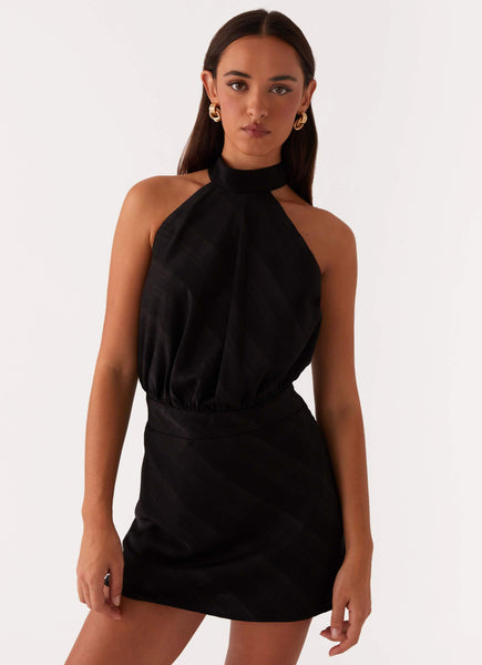 Camera Shy Mini Dress - Black – Peppermayo Canada
