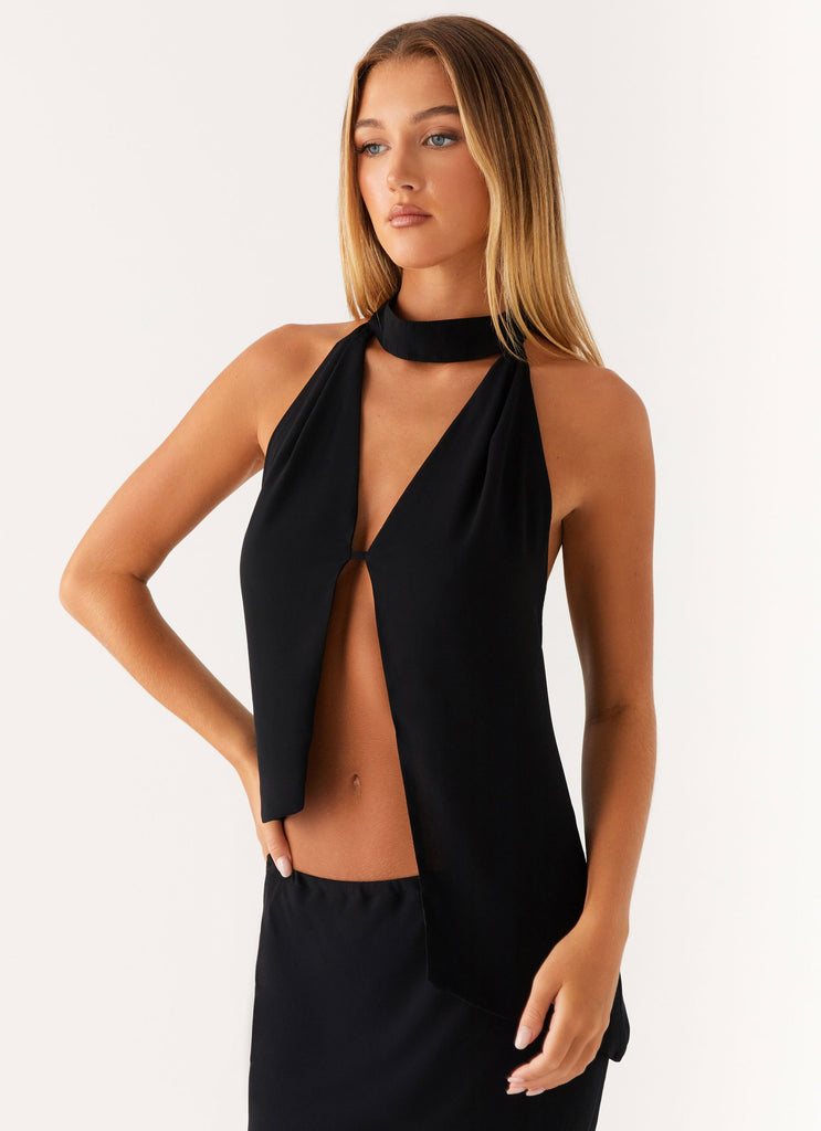 Canyon Halter Top - Black