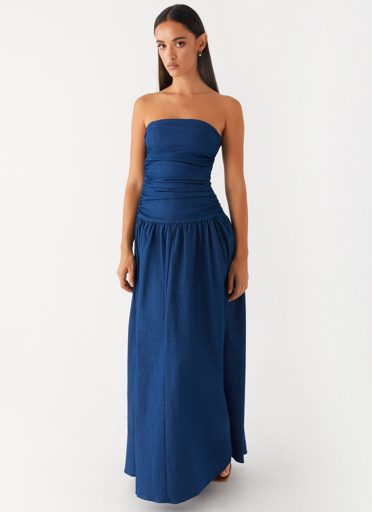 Carmel Denim Maxi Dress - Indigo