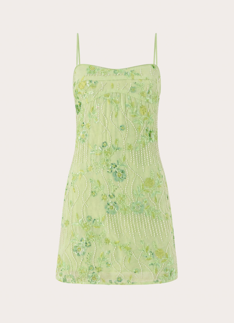 Celandine Mini Dress - Lime