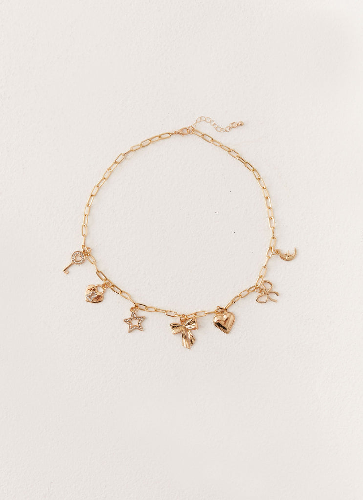 Celia Charm Necklace - Gold