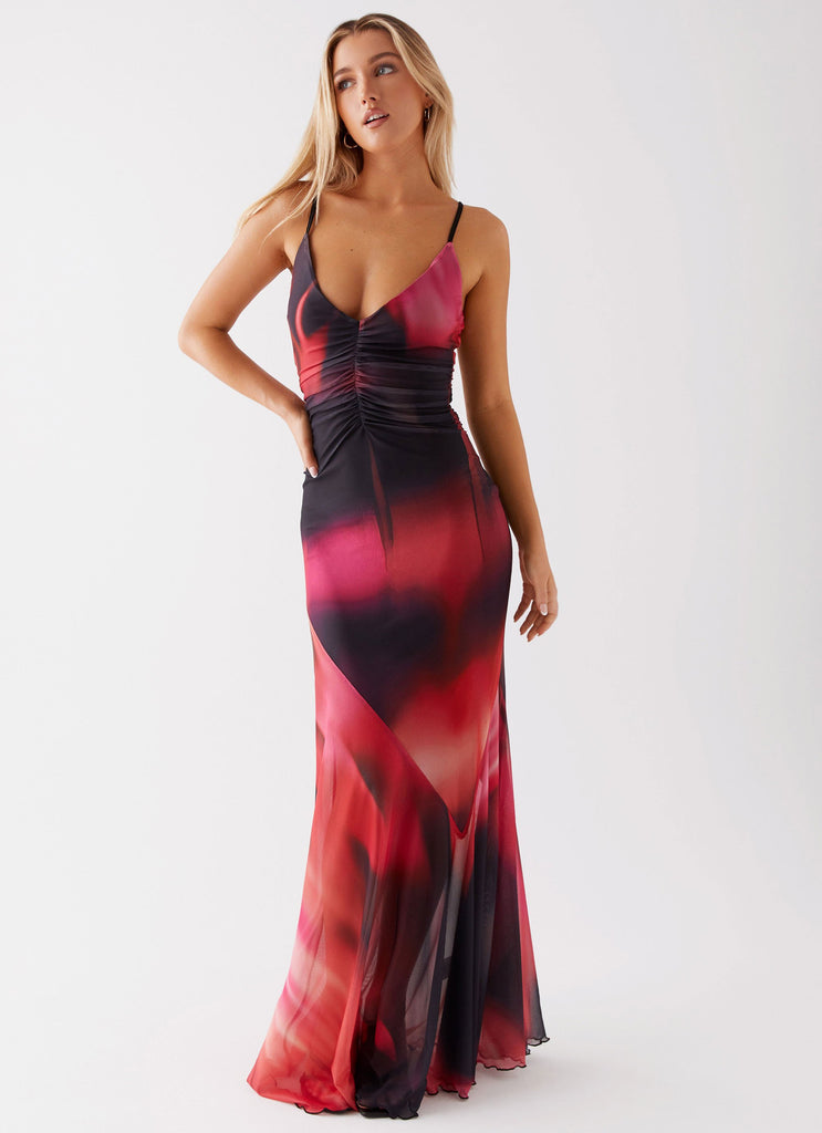 Charley Maxi Dress - Pink Print