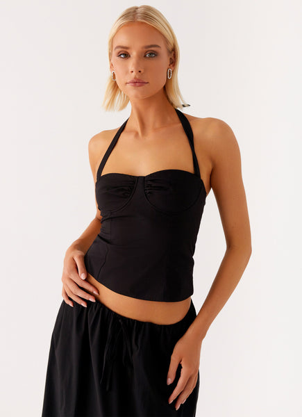 Cheryl Bustier Halter Top - Black – Peppermayo Canada