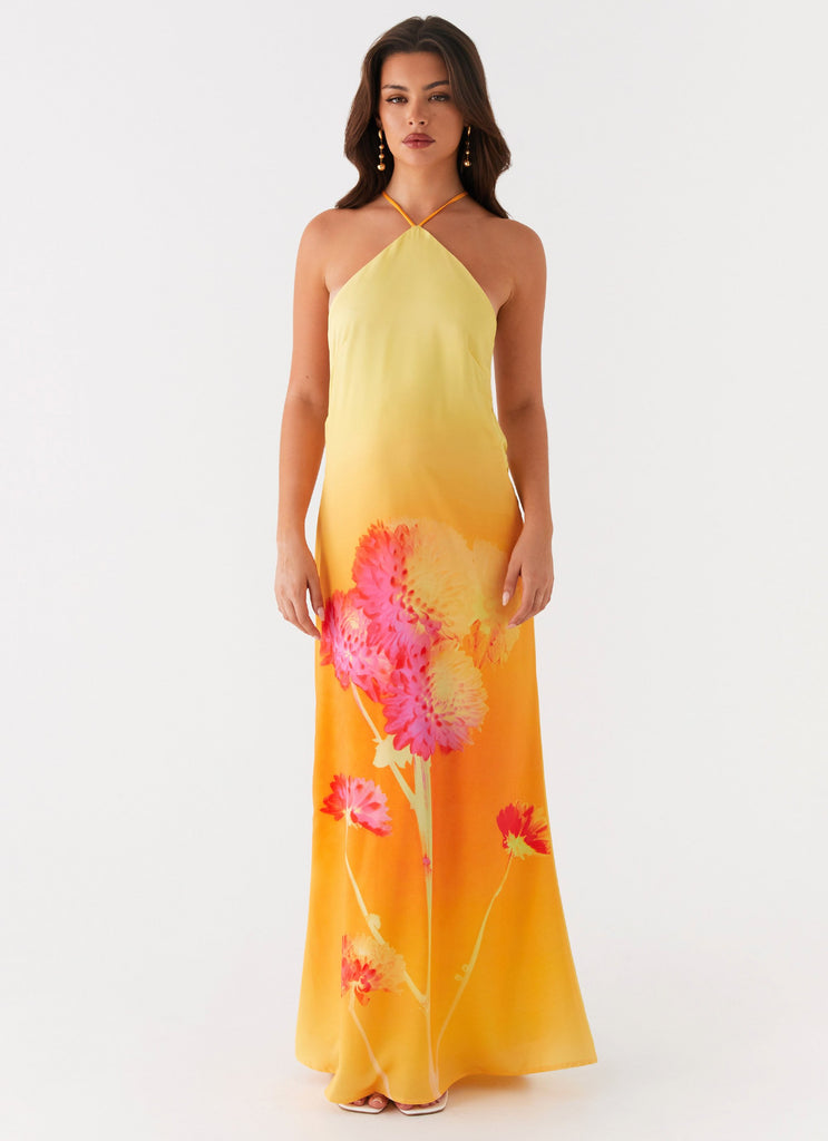 Chloe Maxi Dress - Orange Floral