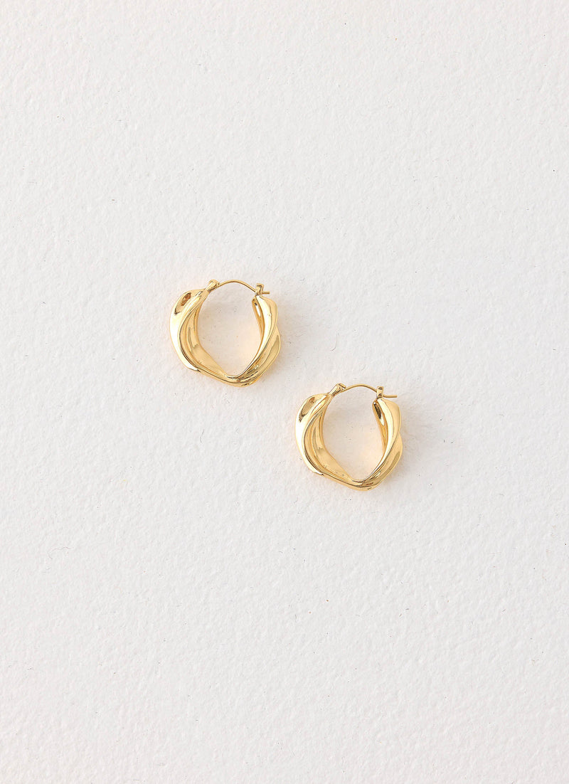 Chrome Crush Earrings - Gold