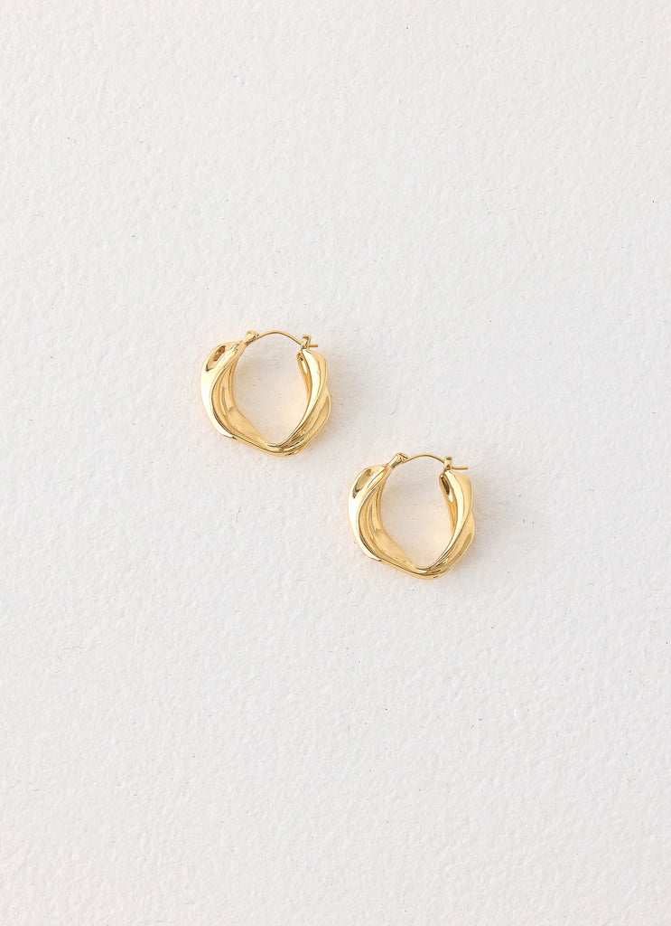 Chrome Crush Earrings - Gold