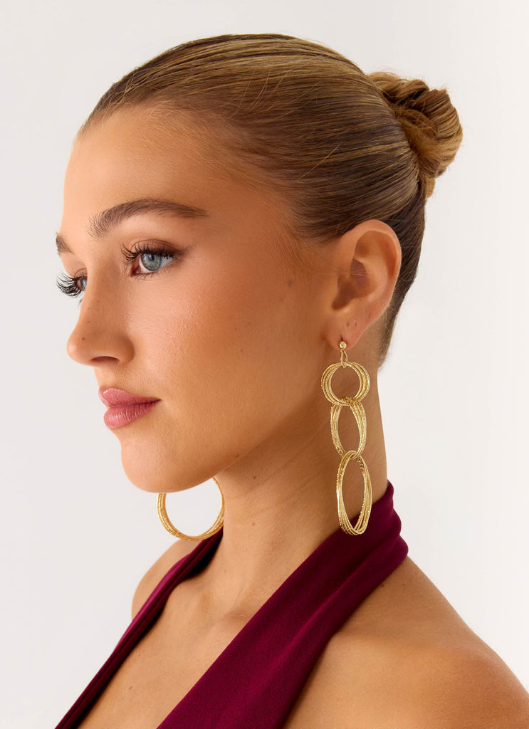 Circuit Earrings - Gold